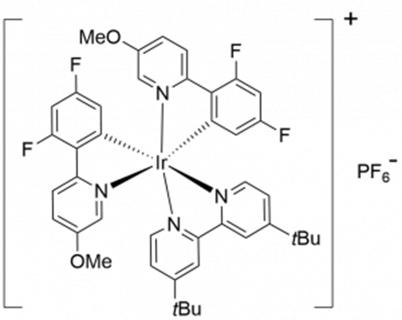 [Ir (dFOMeppy)2(5, 5 DCF)3Bpy)] PF6 CAS-NR.: 2307271-69-6
   