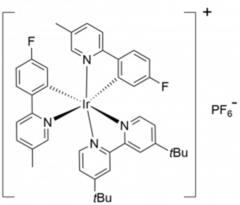 [Ir (PF (Me) ppy)2-(4,4′-dtbbpy)]PF6 CAS-Nr.: 808142-88-3
   